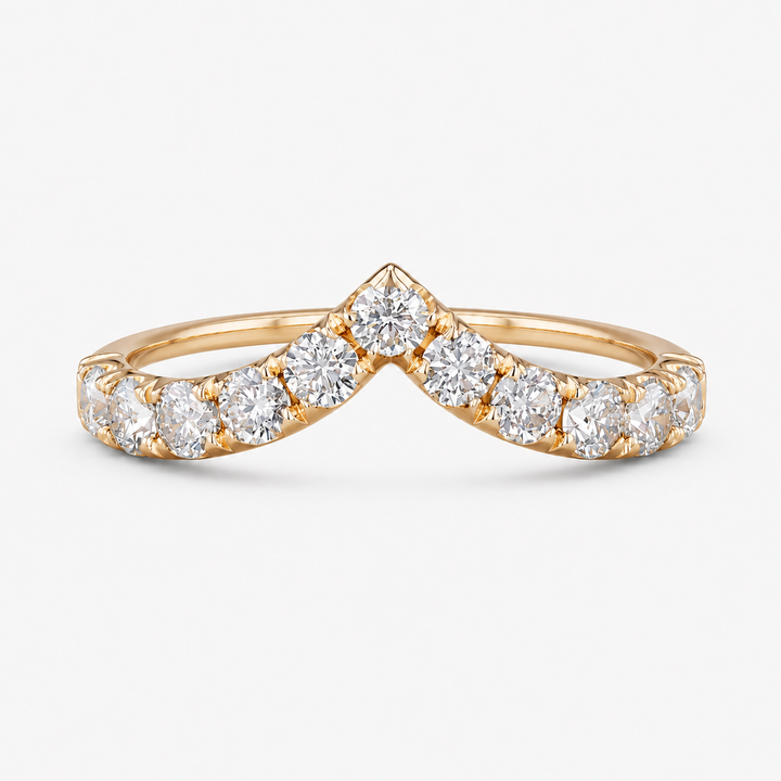 0.80ctw Diamond Chevron Stacking Band (1.8mm)