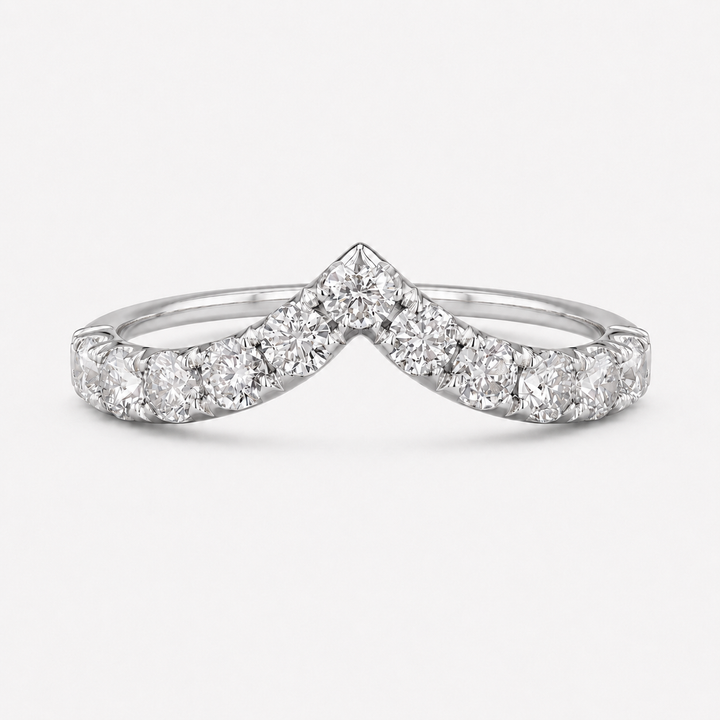 0.80ctw Diamond Chevron Stacking Band (1.8mm)