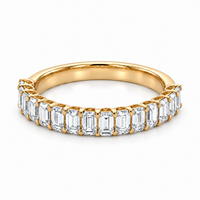 1.50ctw Emerald Diamond Half-Eternity Band (2.5mm)