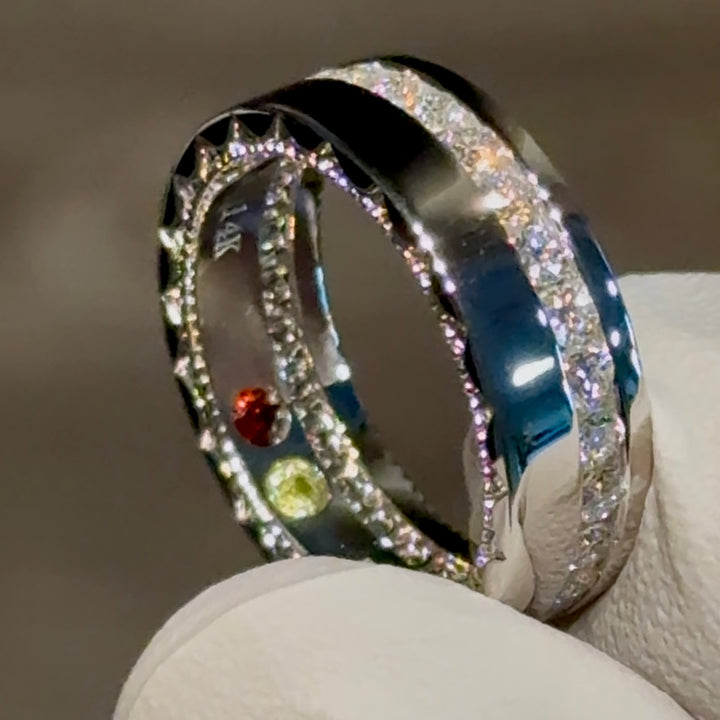 Customized™ 6mm, 0.25ctw Channel-Set Diamond Wedding Band Ring in White Gold