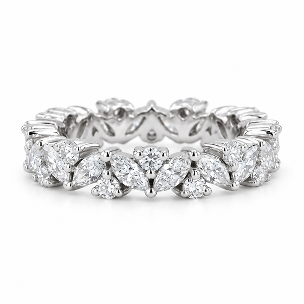 2.40ctw Marquise & Round Diamond Eternity Band (4.3mm)