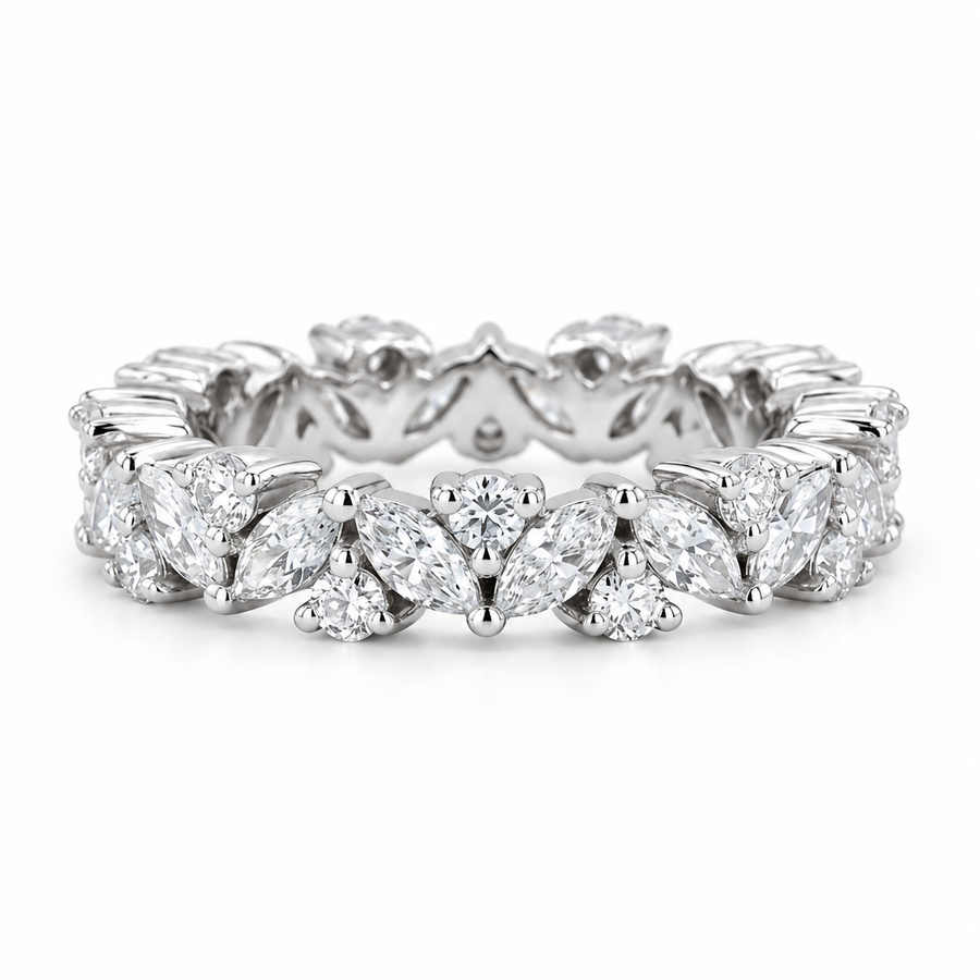 2.40ctw Marquise & Round Diamond Eternity Band (4.3mm)