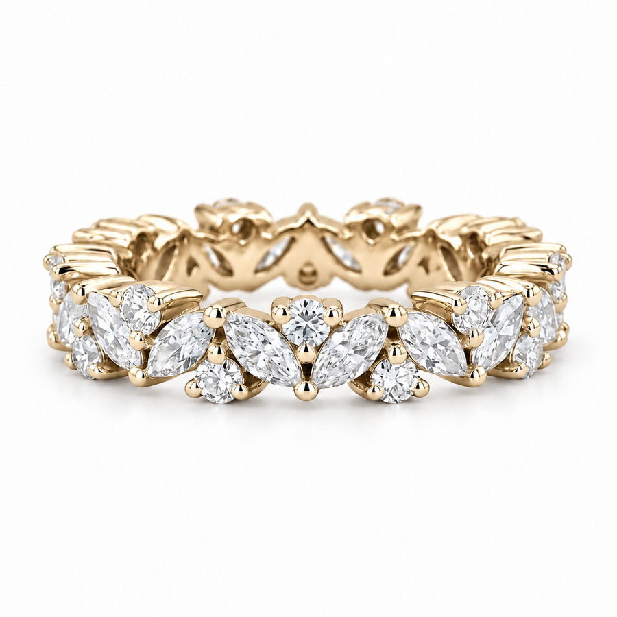 2.40ctw Marquise & Round Diamond Eternity Band (4.3mm)