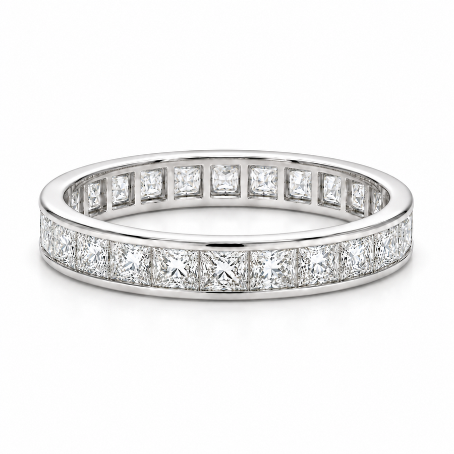 2.50ctw Princess Cut Channel-Set Eternity Band (4mm)