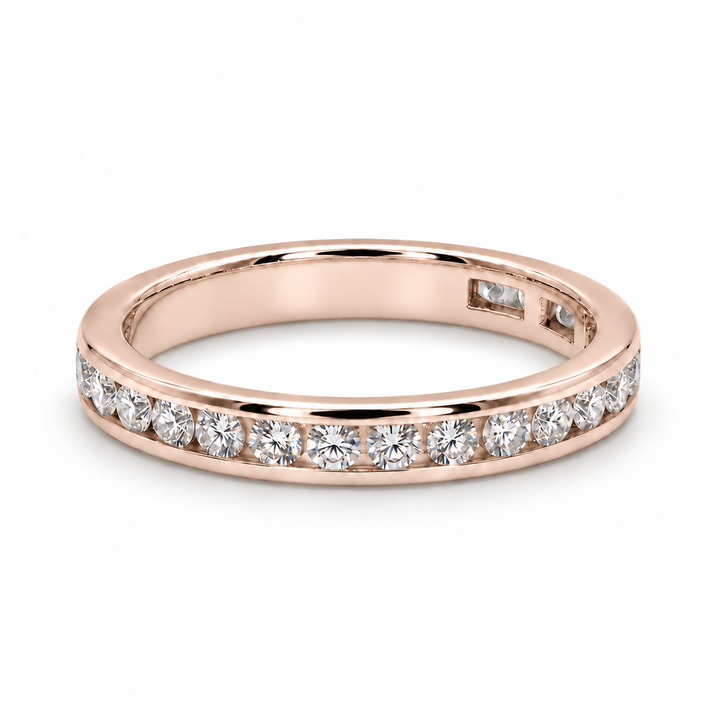 3mm Channel-Set Diamond Eternity Band (3mm, 1.50ctw) in rose gold