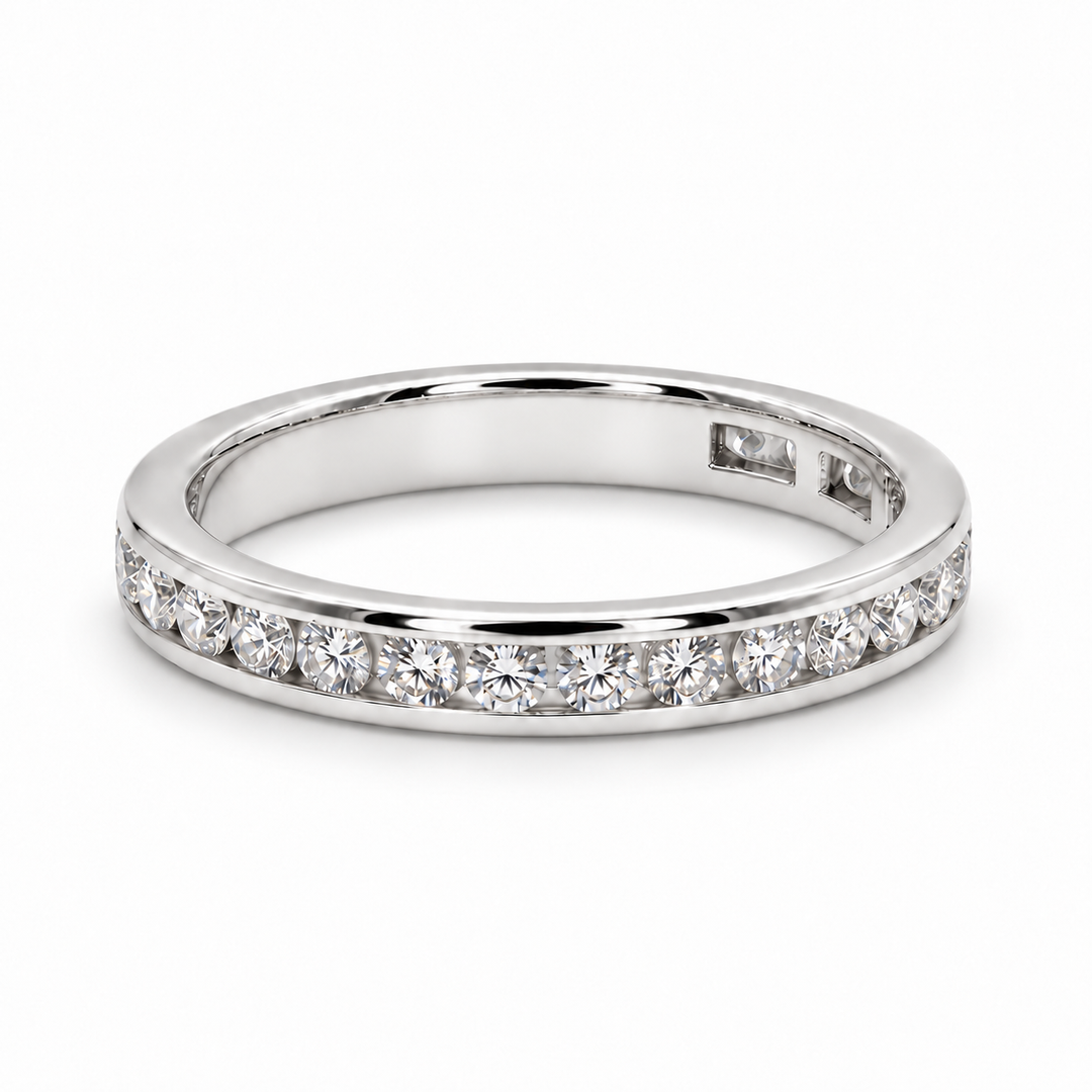 3mm Channel-Set Diamond Eternity Band (3mm, 1.50ctw) in white gold
