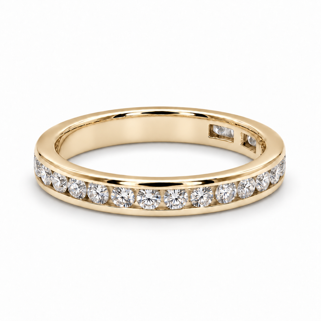 3mm Channel-Set Diamond Eternity Band (3mm, 1.50ctw) in yellow gold