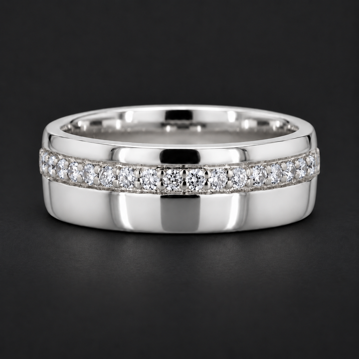 5mm Diamond Accent Band Ring in white gold