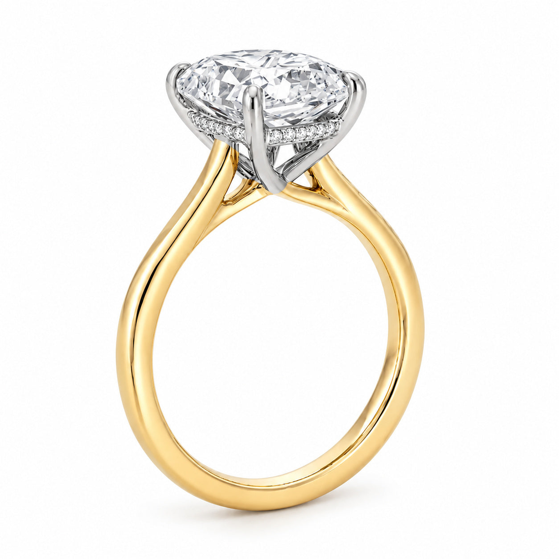 The Adriana radiant lab diamond engagement ring, view 2