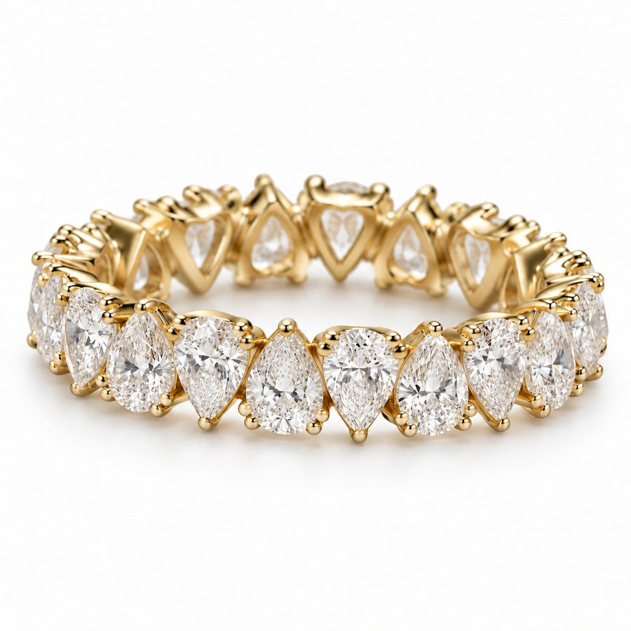 Interlocking Pear Lab-Grown Diamond Eternity Band