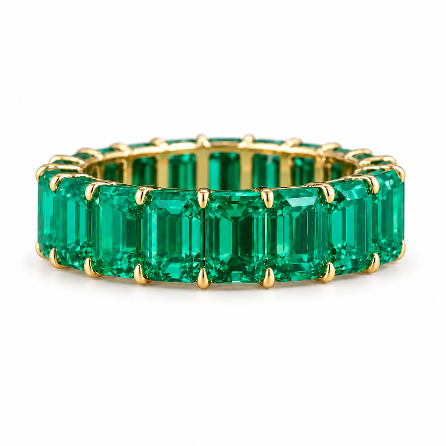 Colombian Emerald Eternity Band (6mm, 8.8ctw)