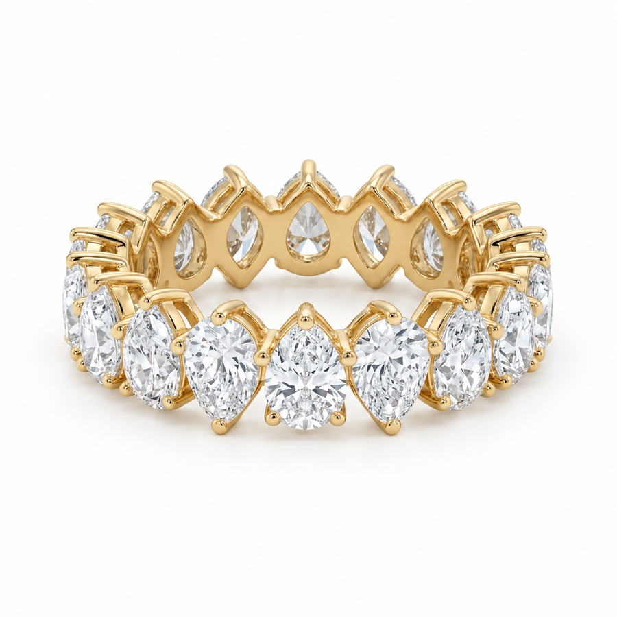 Interlocking Pear Lab Diamond Eternity Band (4mm, 3.00ctw)