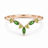 The Elowen — Emerald & Peridot Chevron Band