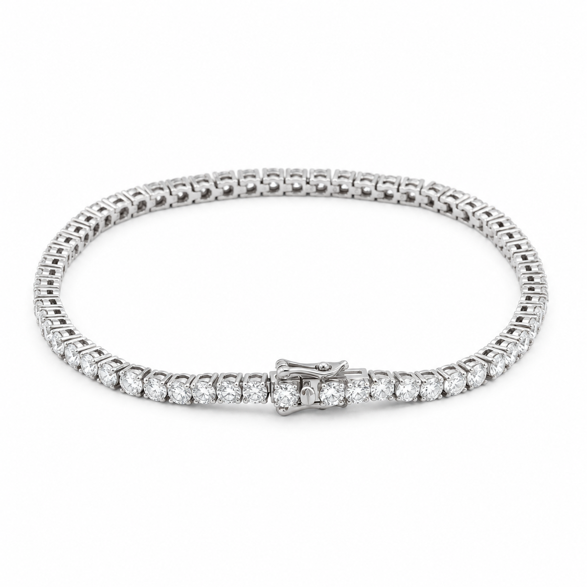 Round Lab Diamond Tennis Bracelet — 4ctw (3mm)
