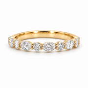 Round & Marquise Diamond Half-Eternity Band (0.535ctw)