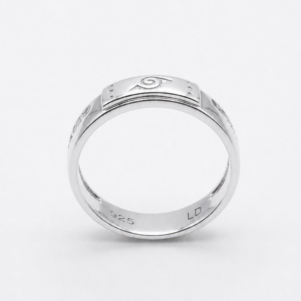 “Fallen Leaf” — Hidden Leaf Wedding Band, 5mm
