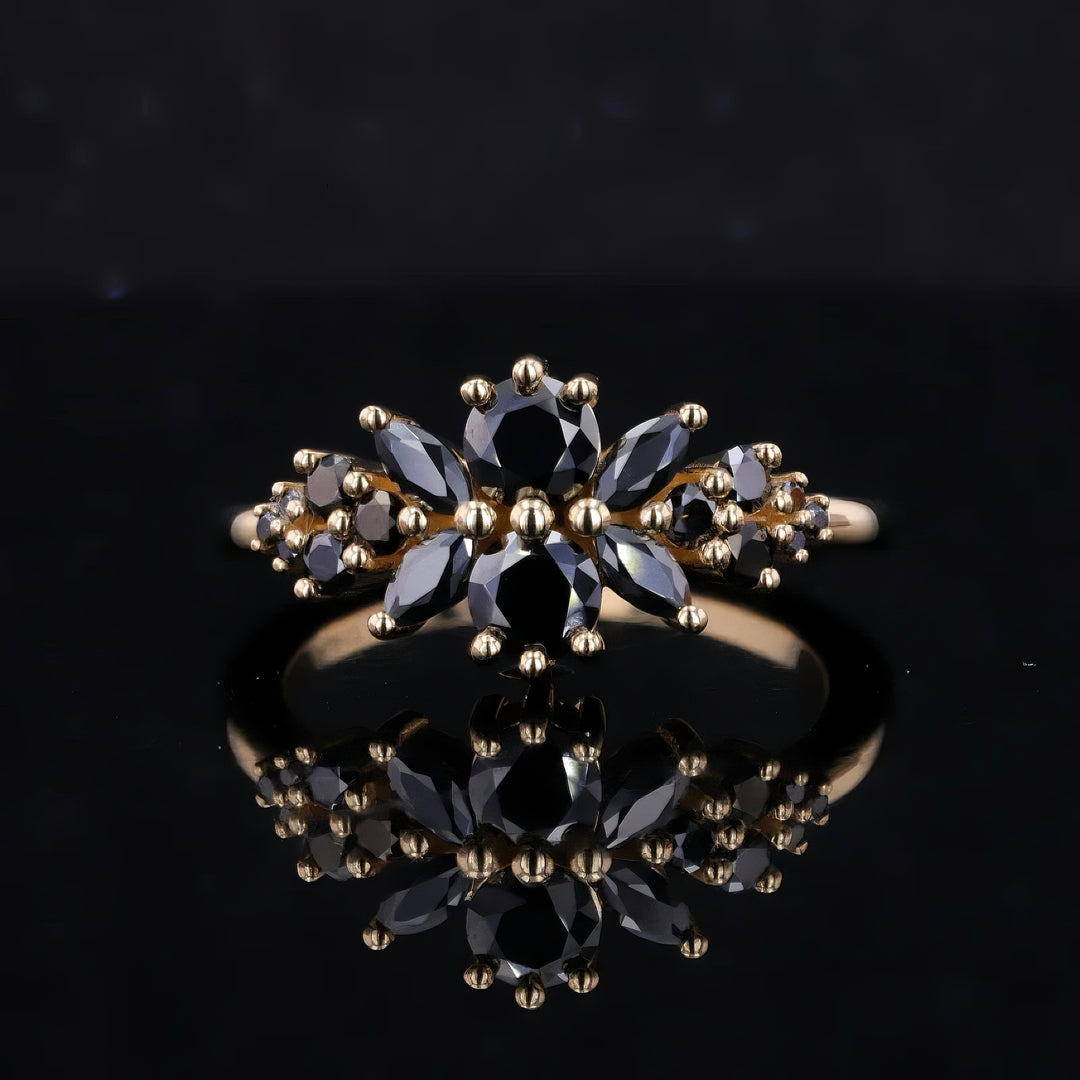 Roseraie Pink/Black/White Diamond Ring (1.55ctw)