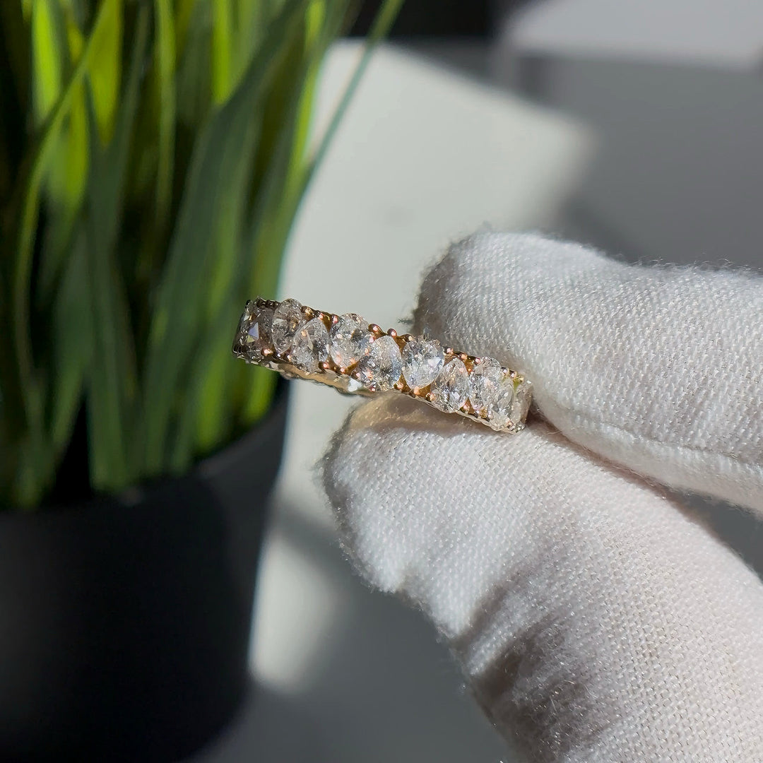 Customized™ 3.00ctw Pear Lab-Grown Diamond Eternity Band Ring in Yellow Gold