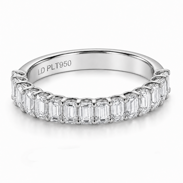 1.50ctw Emerald Diamond Half-Eternity Band (2.5mm)