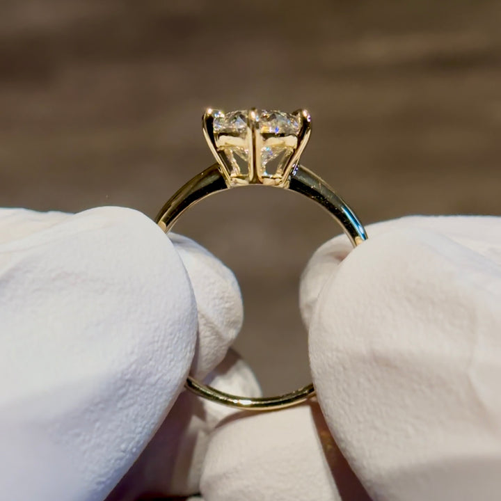 Customized™ 3.00ct Oval Lab-Grown Diamond Solitaire Ring in Yellow Gold