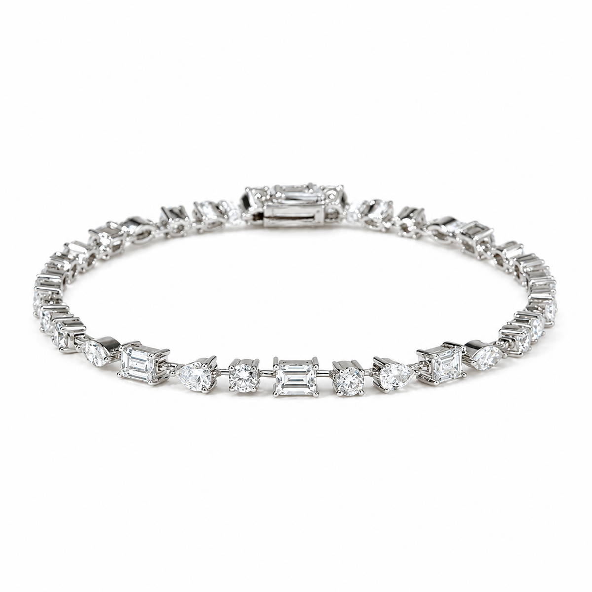 Mixed-Cut Lab Diamond Tennis Bracelet — 4.5ctw (3mm)