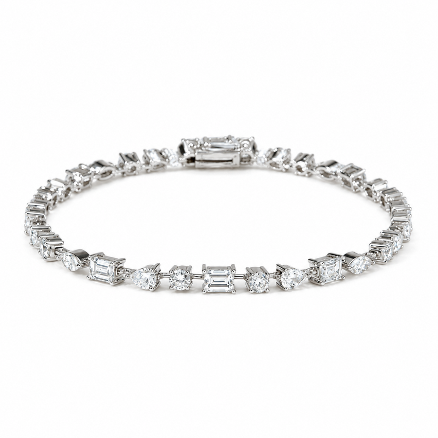 Mixed-Cut Lab Diamond Tennis Bracelet — 4.5ctw (3mm)
