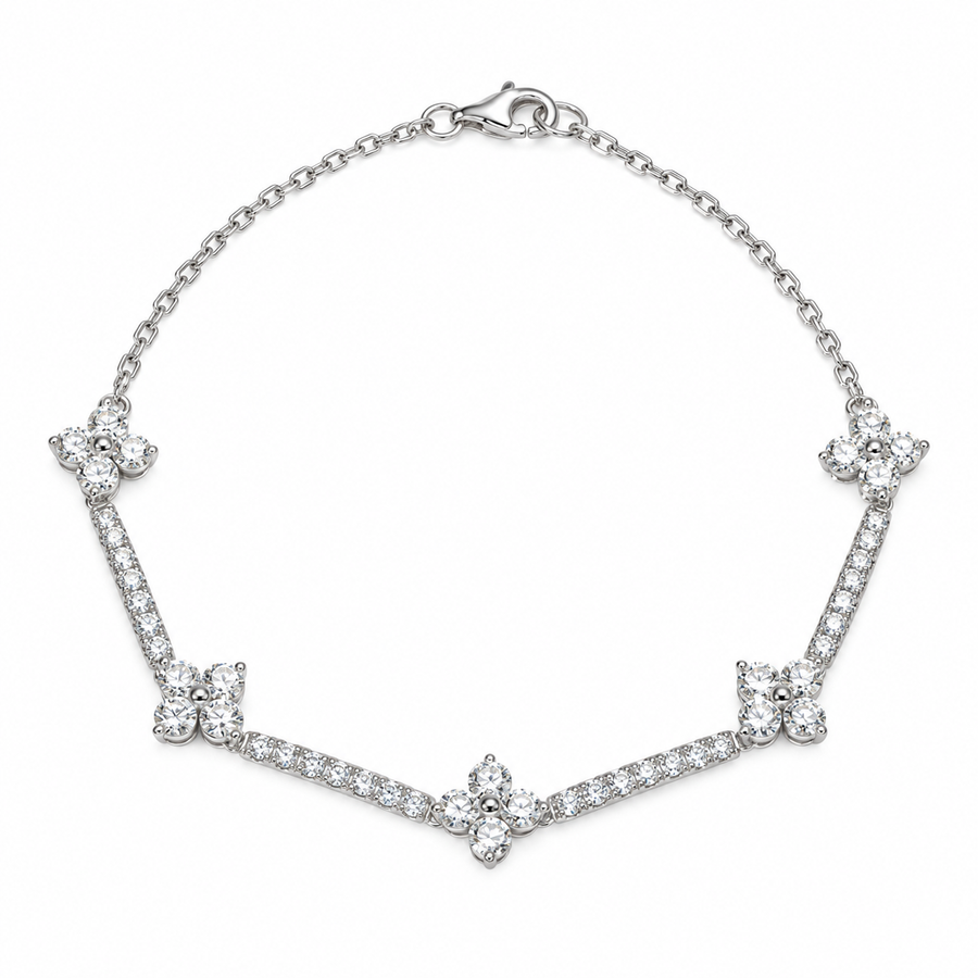 Flower Lab Diamond Half-Tennis Bracelet — 3.3ctw (2mm)