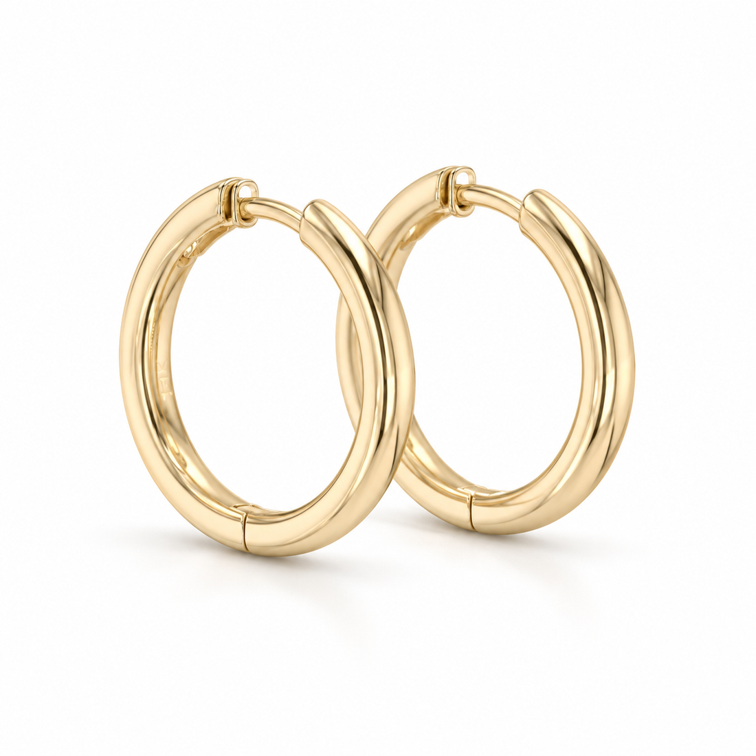 Classic Gold Hoop Earrings in 14K Yellow Gold