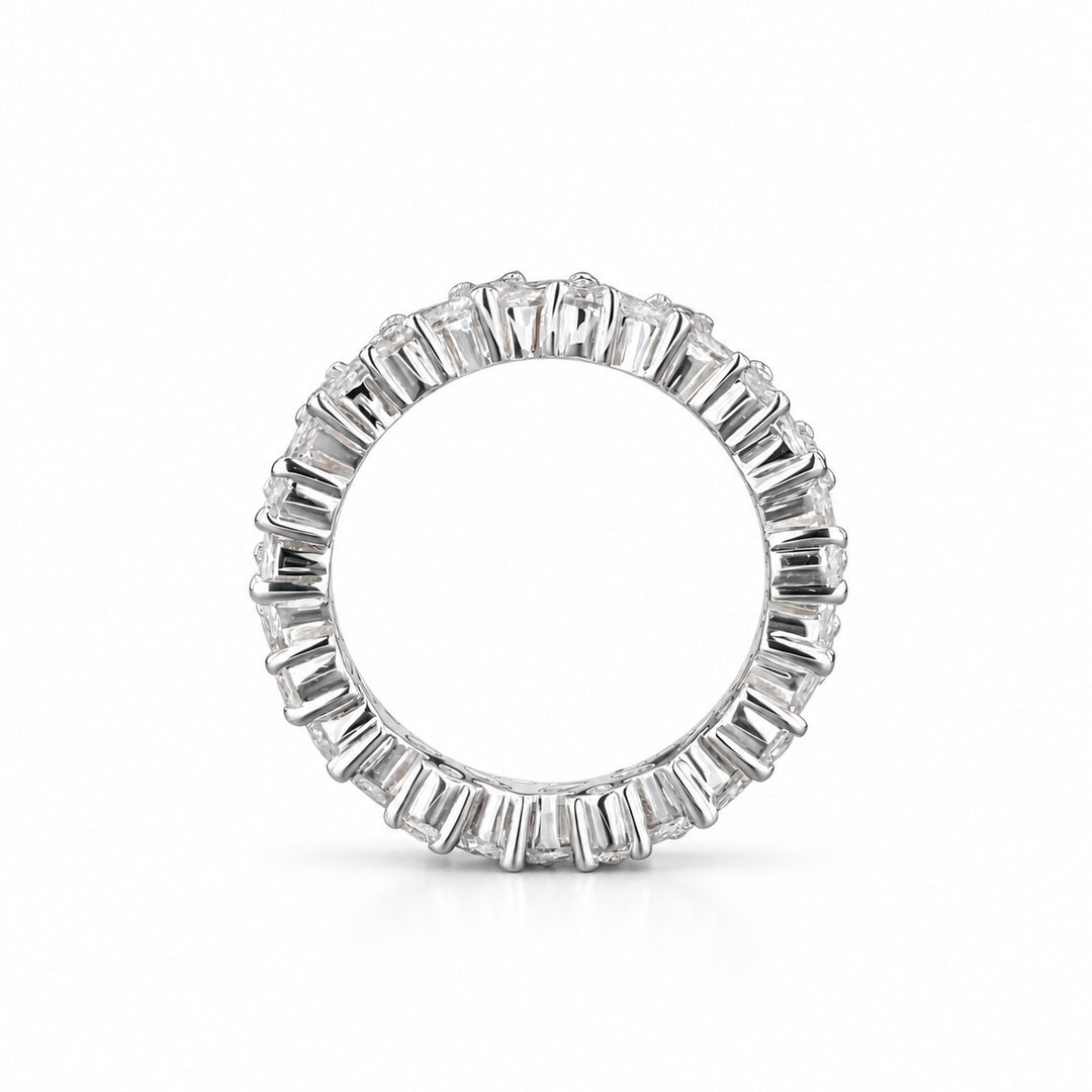 2.40ctw Marquise & Round Diamond Eternity Band in 14K white gold, profile