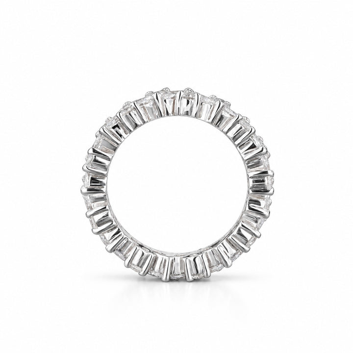 2.40ctw Marquise & Round Diamond Eternity Band in 14K white gold, profile