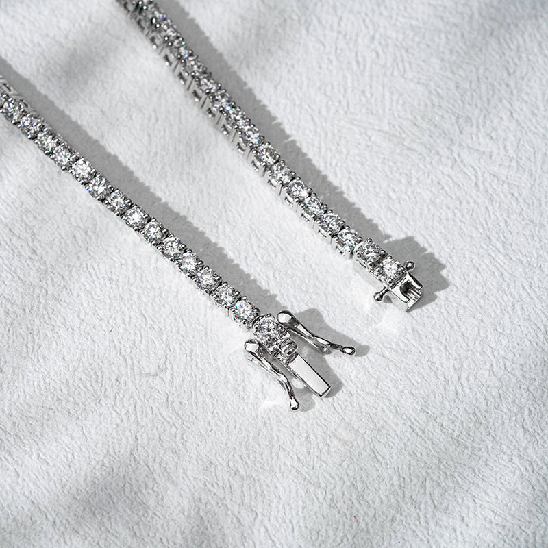 Classic Round Lab Diamond Tennis Bracelet, view 6
