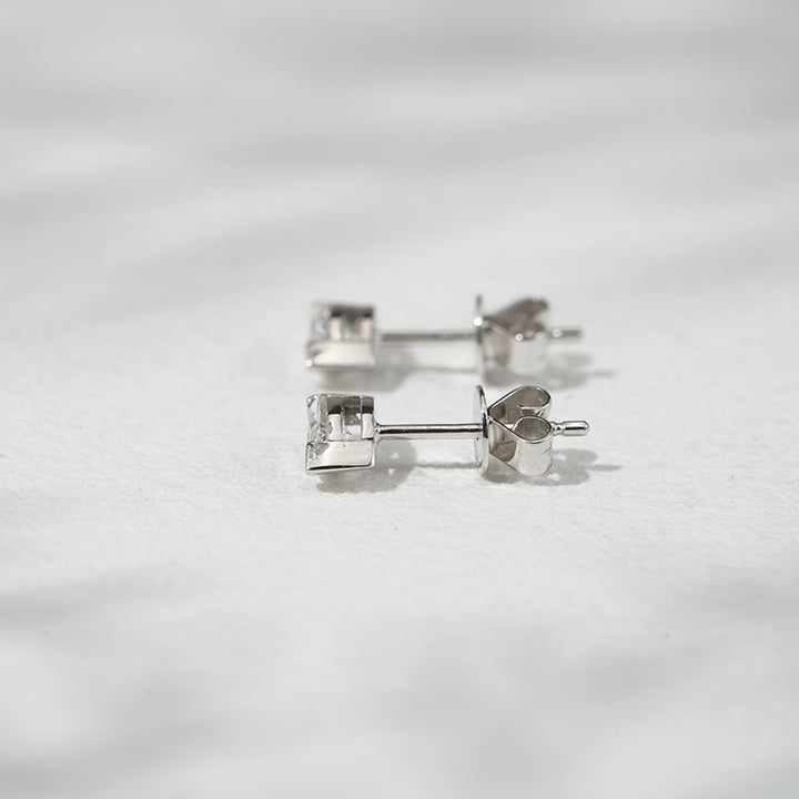 0.65ct Lab-Diamond Marquise cut Stud Earrings in 18K Solid White/Yellow Gold