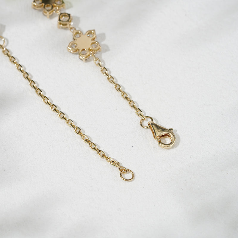Lab Diamond Flower Bracelet, view 10