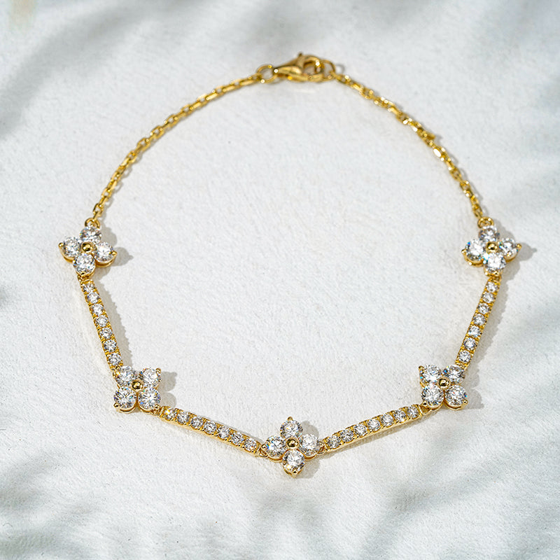 Flower Lab Diamond Half-Tennis Bracelet, view 4