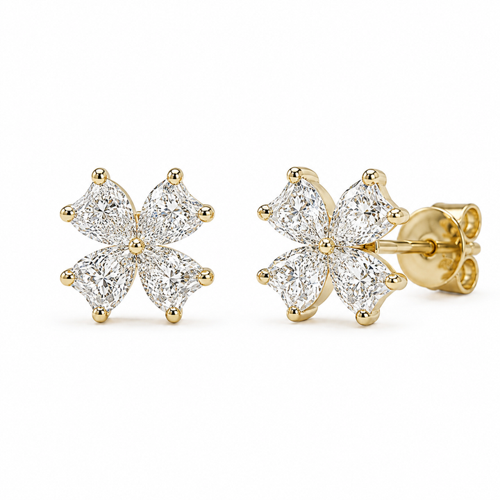 Heart Bloom Diamond Earrings