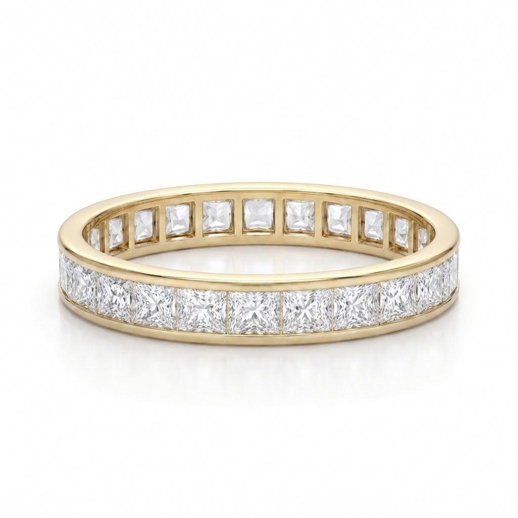 2.50ctw Princess Cut Channel-Set Eternity Band (4mm)