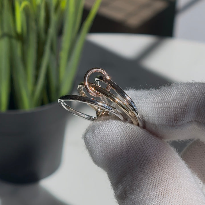 Customized™ Triple Stacking/Modular Band Ring in 14K Yellow/Rose/White Gold