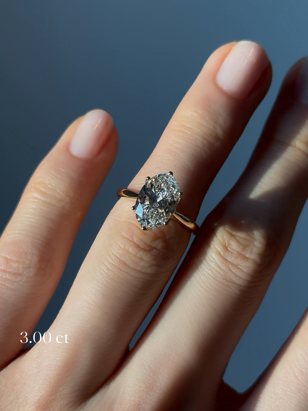2.00/3.00ct Oval Lab-Grown Diamond Solitaire Ring, "The Lotus Lace"