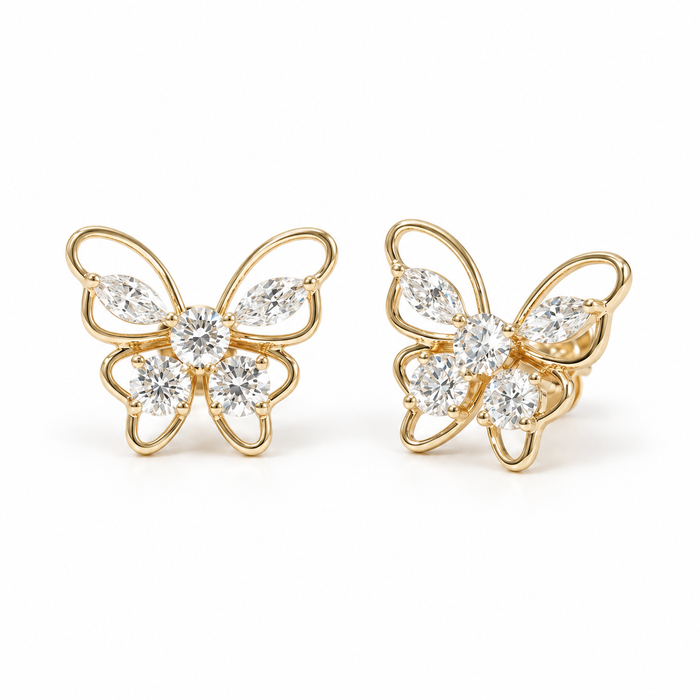 Marquise Butterfly Lab Diamond Earrings