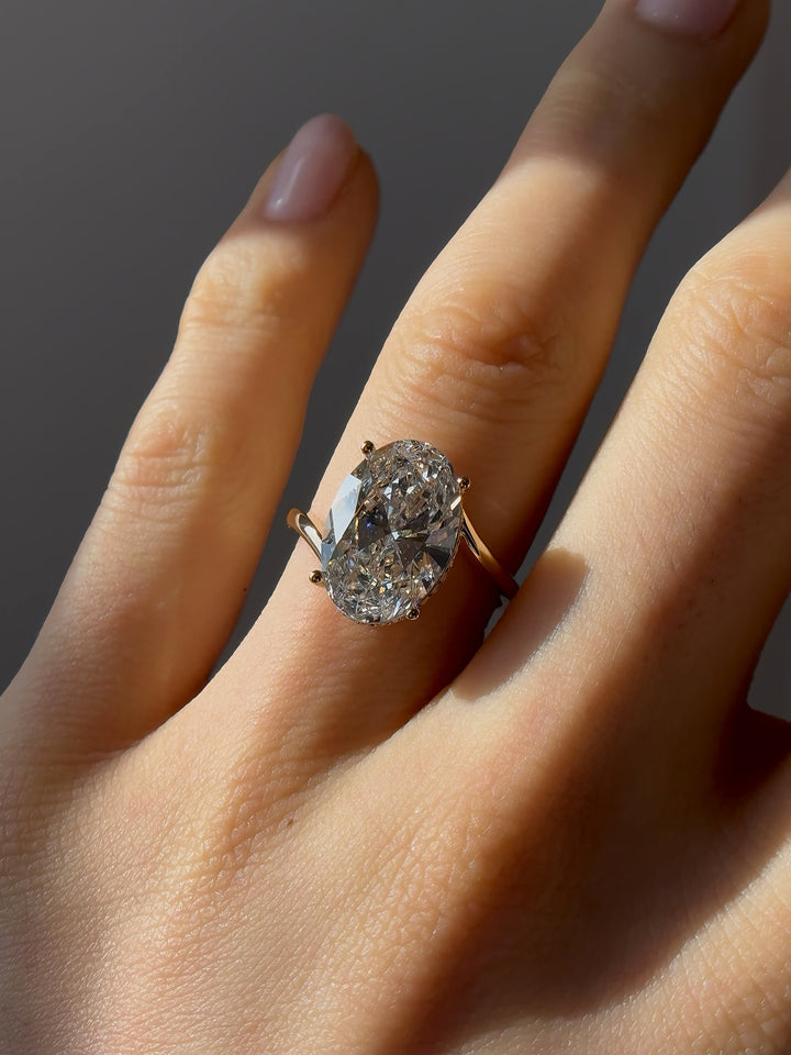 5.00ct Oval-Cut Lab-Grown Diamond Ring, "The Arcadia"