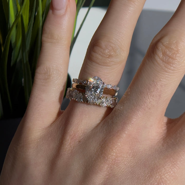 Customized™ 3.00ctw Pear Lab-Grown Diamond Eternity Band Ring in Yellow Gold