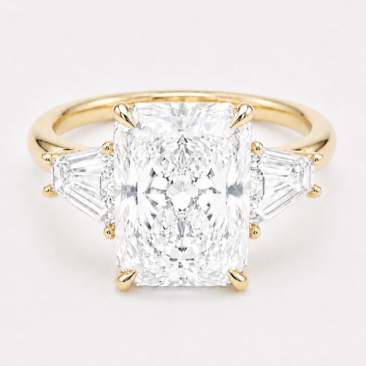 3.00ct Radiant Diamond Three-Stone Ring, "The Silhouette"