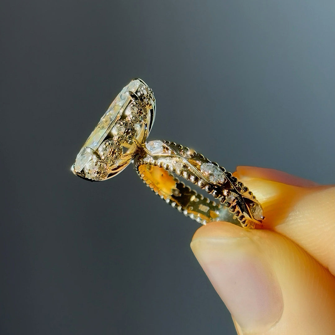 2.75ct Moval-Cut Lab-Grown Diamond Ring, "The Juliette"