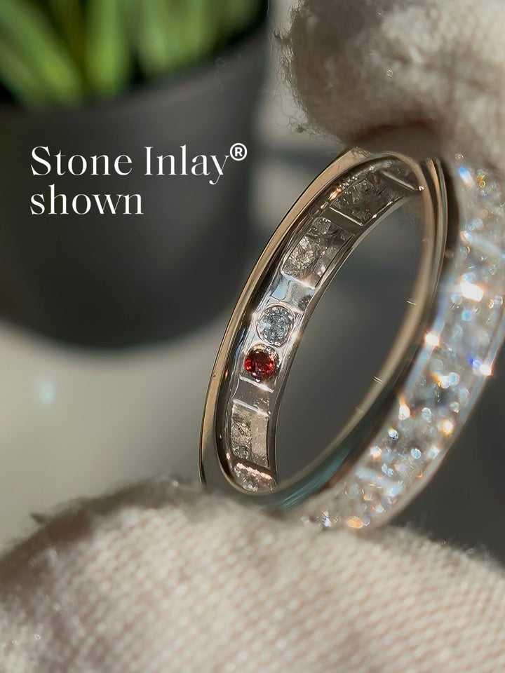 2.50ctw Princess Cut Channel-Set Eternity Band in White Gold/Platinum (4mm)