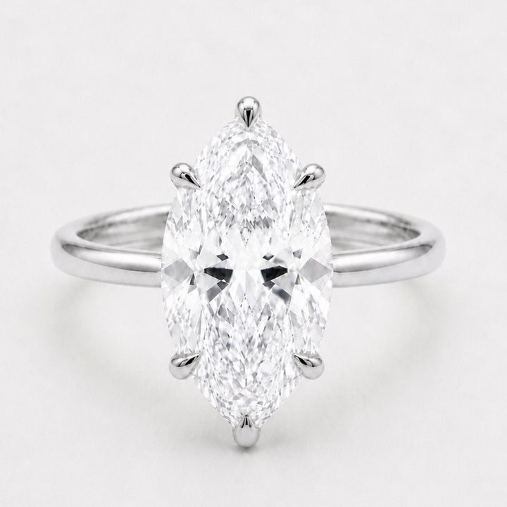 3.00ct Marquise Diamond Classic Solitaire Ring, "The Aurora"