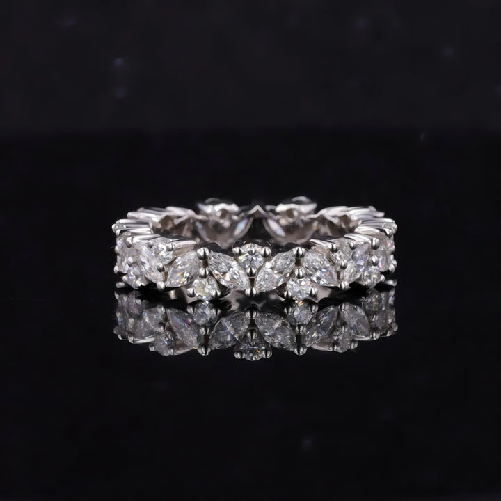 2.40ctw Marquise & Round Diamond Eternity Band in 14K/18K White Gold (4.3mm)