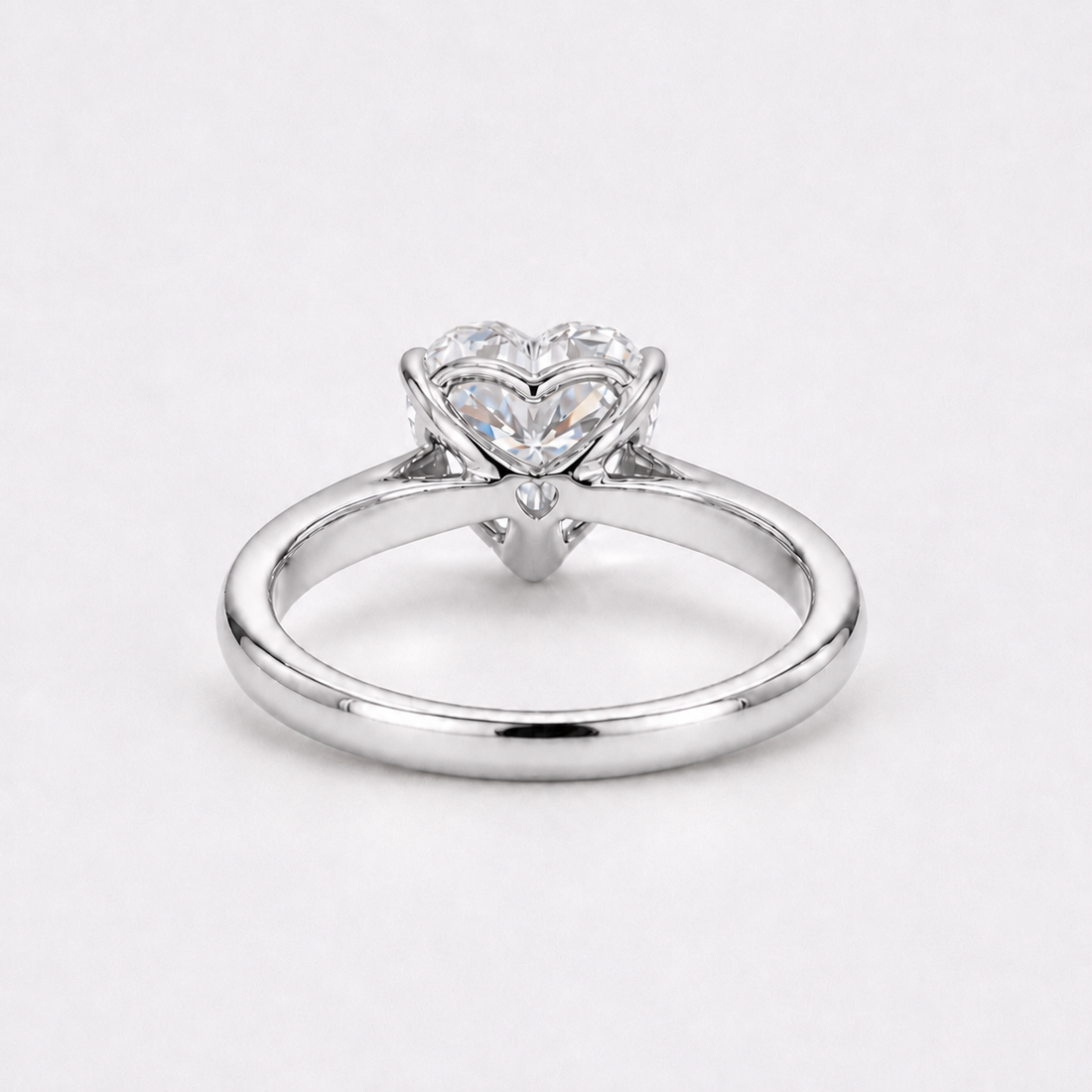 The Heart heart-cut lab diamond solitaire ring, view 6
