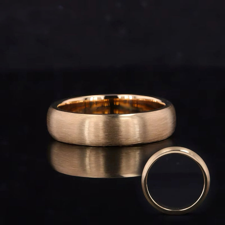 Classic Brushed Gold Band in 14K Yellow Gold (5mm)