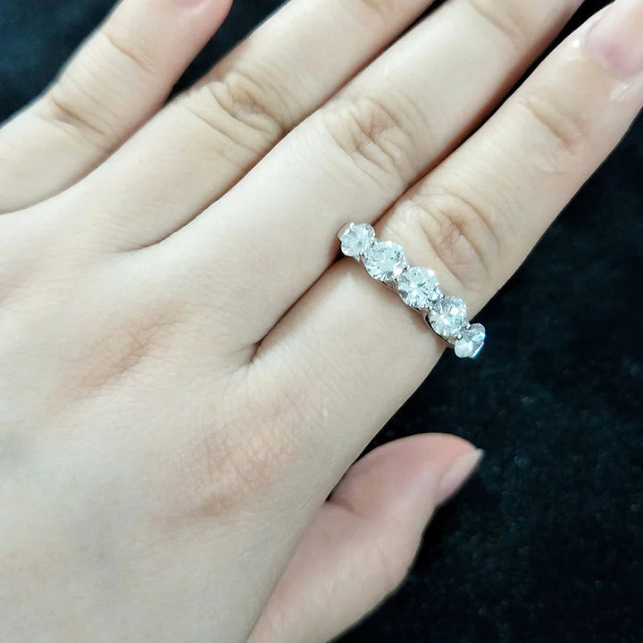 0.75ctw Five-Stone Diamond Ring in 14K Yellow, White, or Rose Gold (3.5mm)