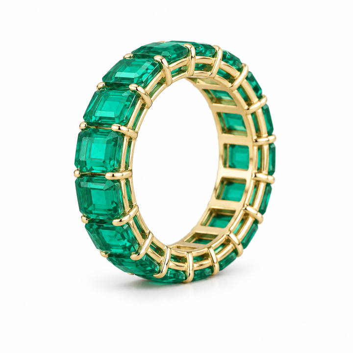 Colombian Emerald Eternity Band (6mm, 8.8ctw)